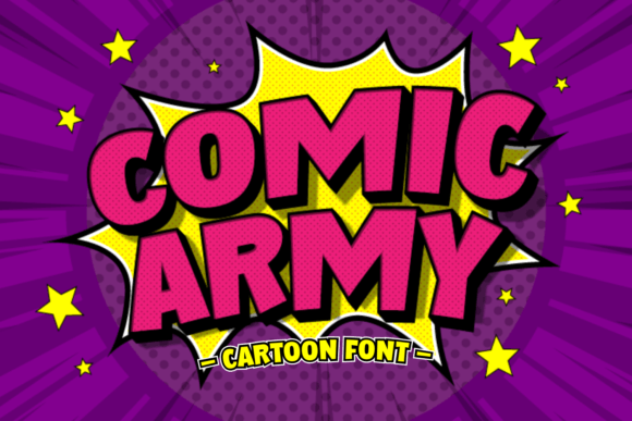 Comic Army: The Joyful Cartoon Display Font for Handmade Goods