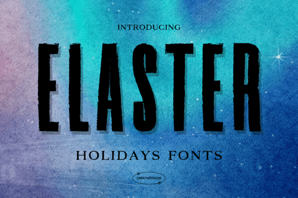 Elaster Font: The Textured Brush Typeface for Handmade Sellers
