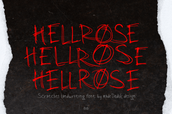 Hellrose Font: A Hand-Drawn Typeface for Campaign Design
