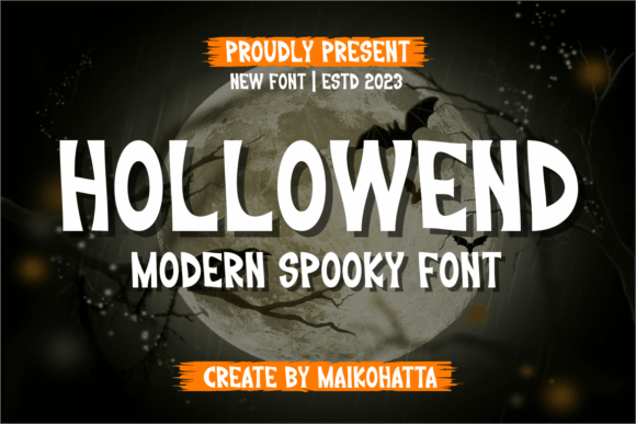 Hollowend Font: Spooky Display Typeface for Crafters