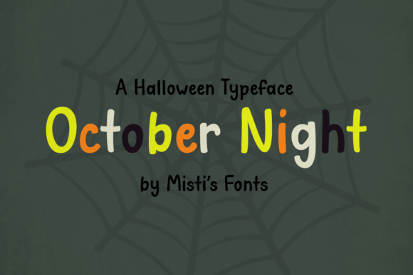 October Night: A Whimsical Display Font for Editorial Halloween Projects