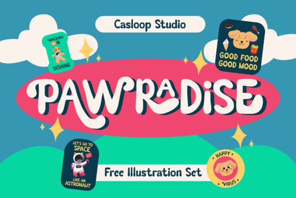 Pawradise Typeface: A Soft, Playful Font for Brand Identity