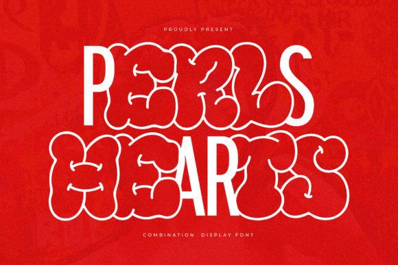 Perls Hearts: A Joyful Display Font for Handmade Design