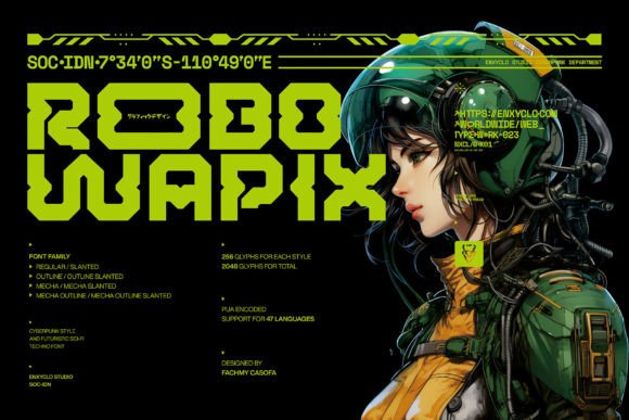 Robowapix: A Cyberpunk Display Font for Handmade Creatives