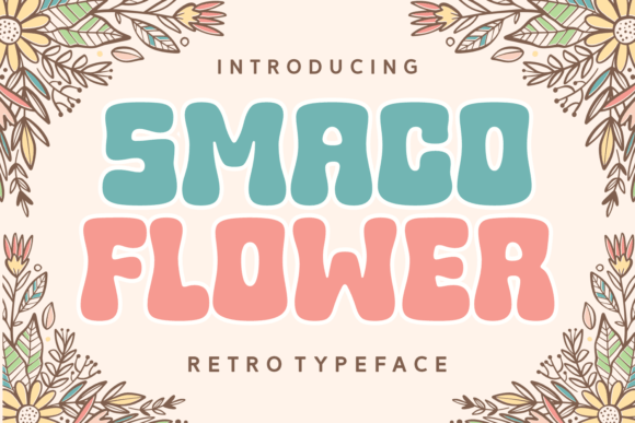 Smaco Flower as a Retro Display Typeface for Web Projects