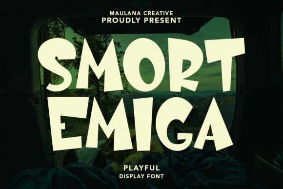 Smort Emiga Display Font for Playful Handmade Branding