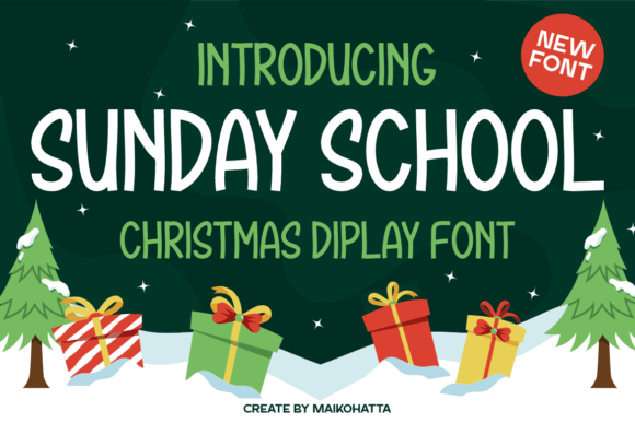 Sunday School: A Display Typeface for Handmade Holiday Magic