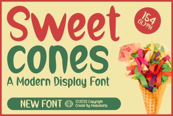 Sweet Cones: A Playful Christmas Font for Branding